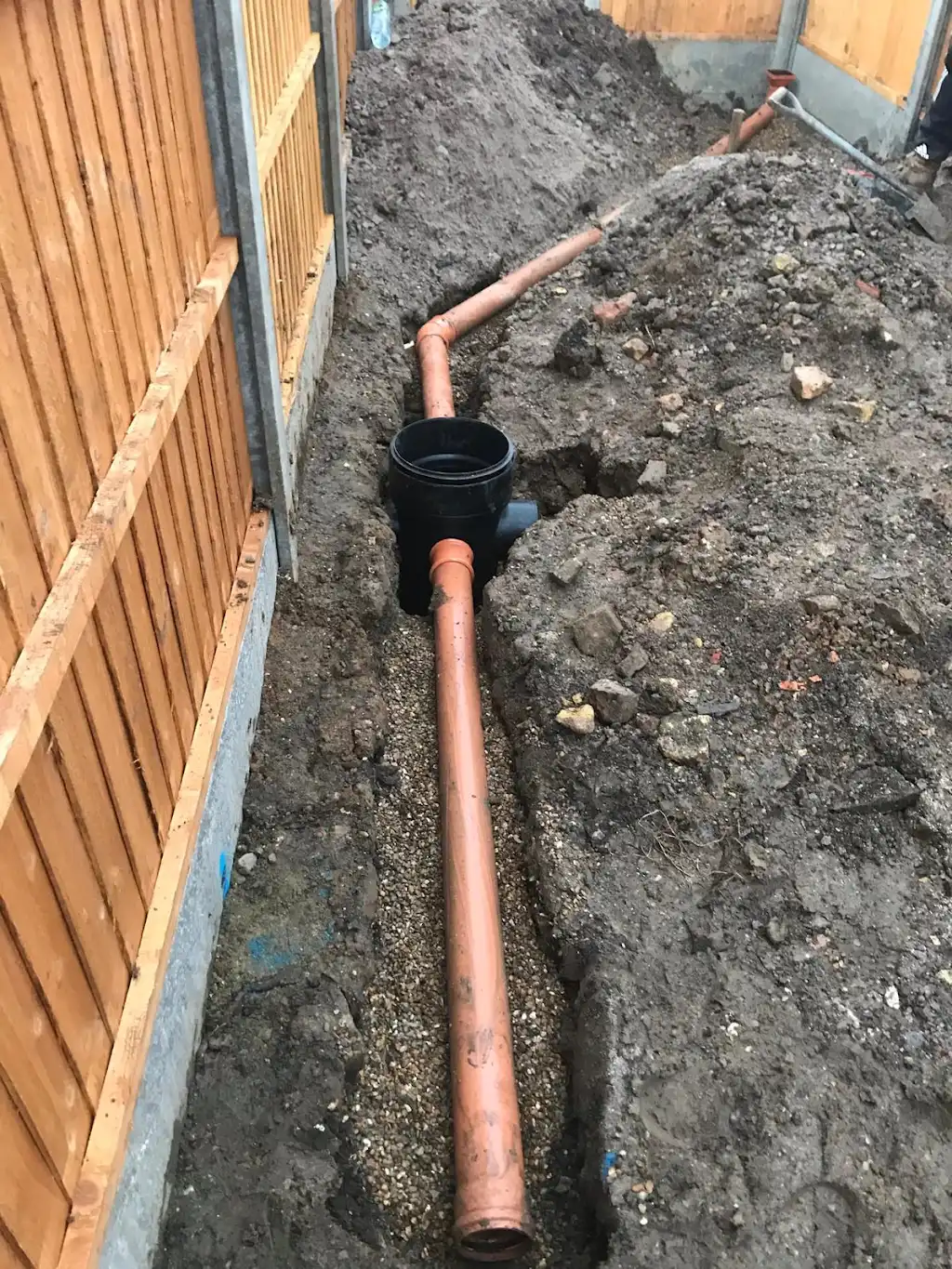New close-board fencing and prepared garden base for a Kent landscaping project